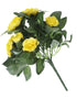 Artificial 26cm Yellow Rose Plug Plant